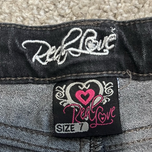 Real Love size 7 girls charcoal black jeans - Picture 2 of 6